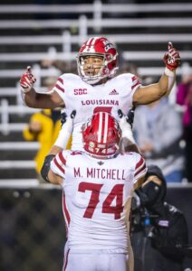 2022 NFL Draft Report Louisiana Rajin' Cajun Offensive Tackle Prospect Senior Bowl Max Mitchell Report